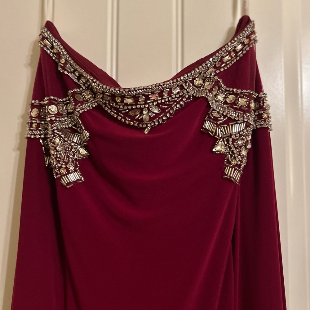 Rachel Allan Burgundy Two-Piece Prom Dress size 6 - Picture 11 of 16